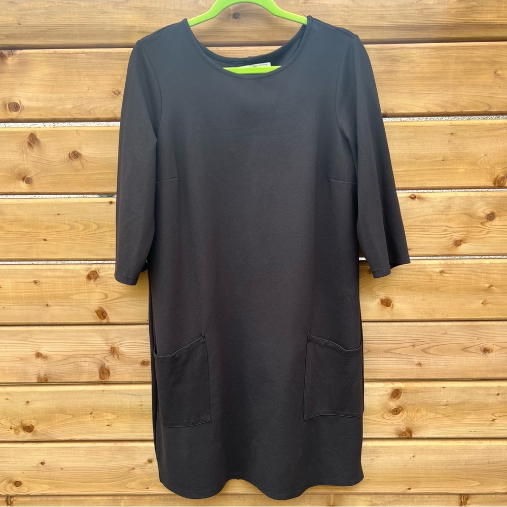 Live a Little Black Midi Dress with Pockets